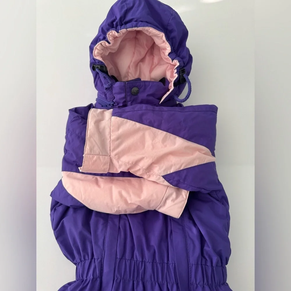 Vintage The Rugged Bear Pink/Purple One Piece Snow Suit Size 2T
